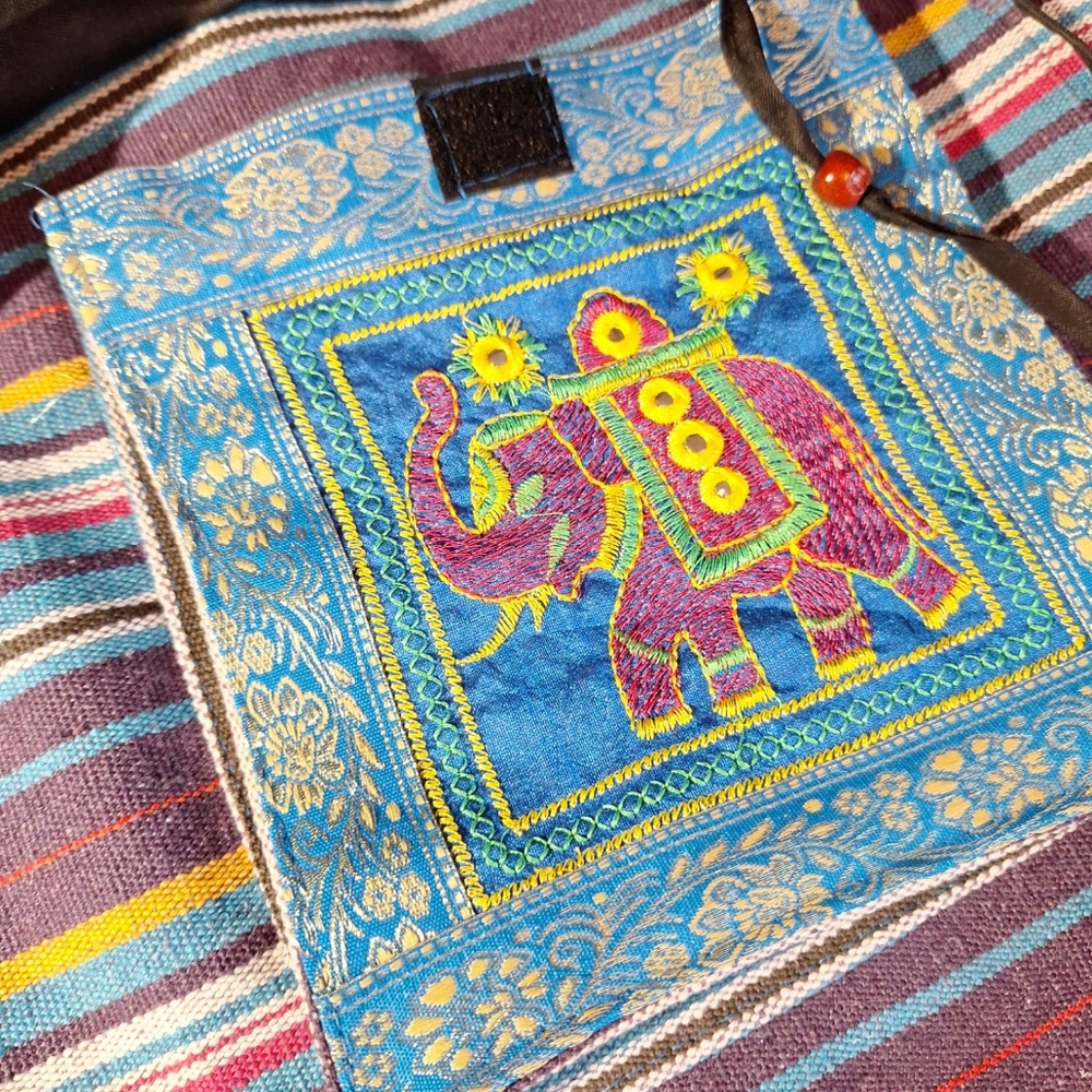 Turquouse Boho Elephant Bag NWOT - Picture 7 of 12